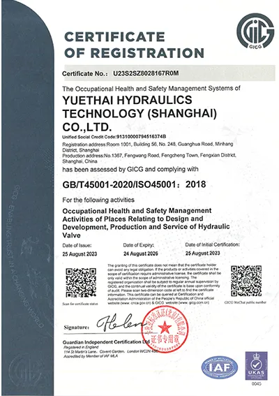 ISO45001 Occupational Health and Safety Management System