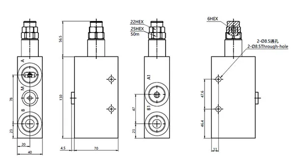 MCBS-12 Single Counterbalance Valve with Pipe Thread