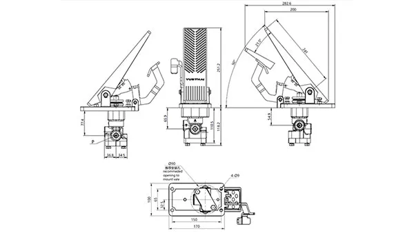 YBV-S Single Service Brake Valve (with Latching Mechanism)