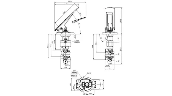 YBV-S Dual Service Brake Valve (with Pilot Port)