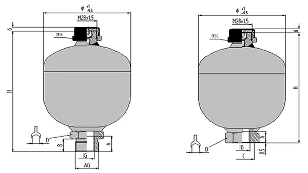 YDA Diaphragm Accumulator (Membrane Accumulator)