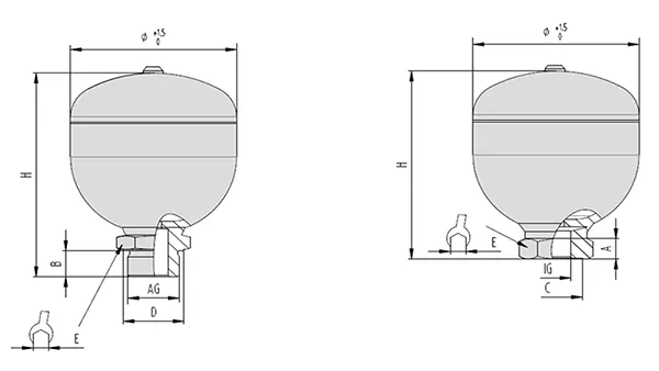 YDA Diaphragm Accumulator (Membrane Accumulator)